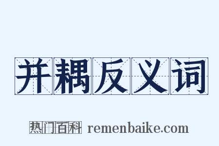 并耦反义词是什么意思的图片
